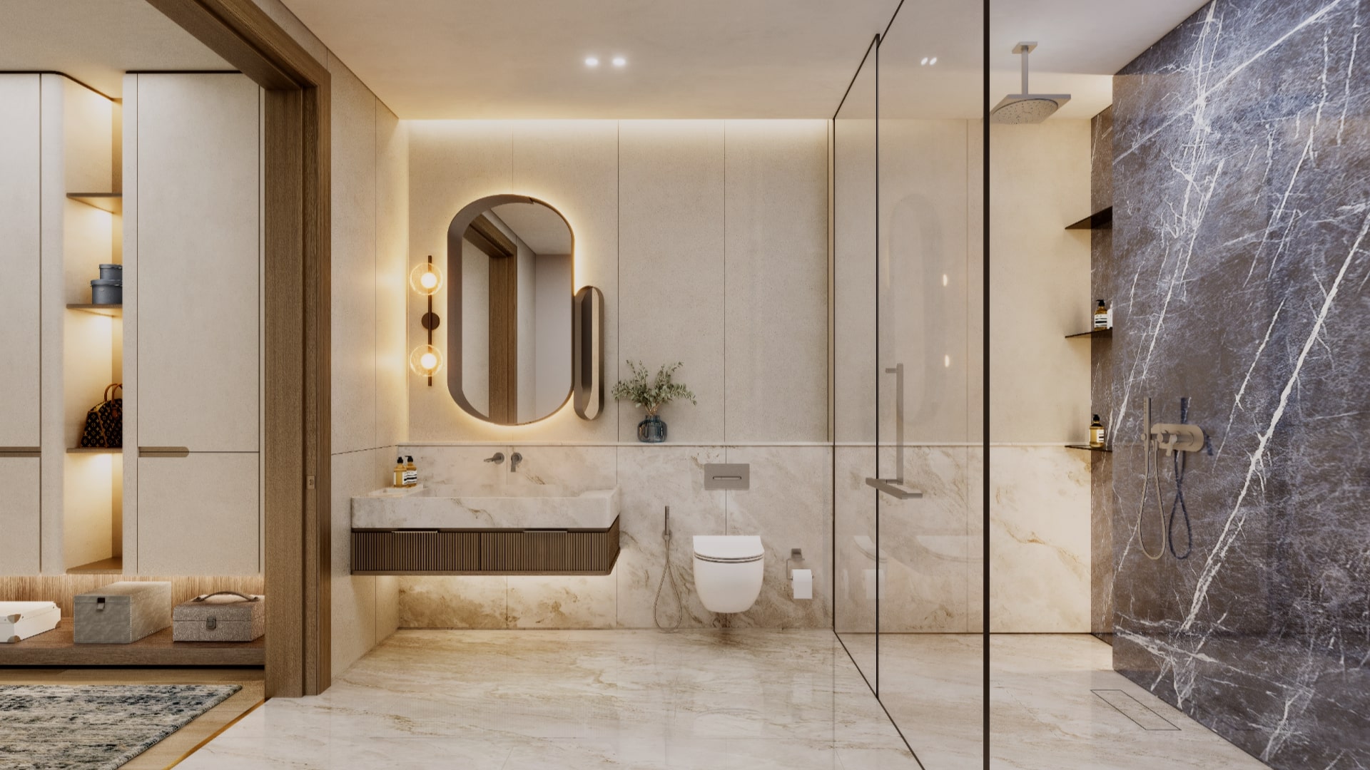 Apartment bathroom interior at Radisson Residences Al Reem Island Abu Dhabi with refined finishes